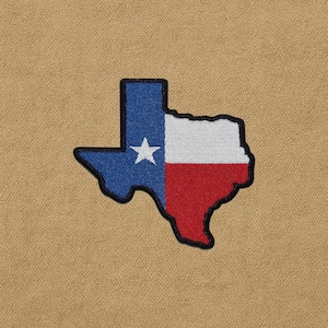 Texas State Flag Patch Lone Star TX Republic Embroidered Iron-on Dallas Austin Applique for Backpack & Uniform, US State Flag Patch Souvenir