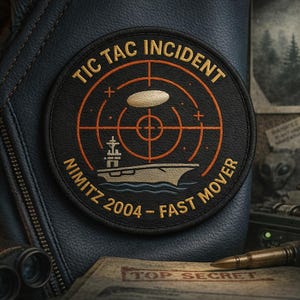 Tic Tac Incident Patch/Iron On Patch/Paranormal Badge/XFiles/Government Secrets & Cover-ups/Sew-On Applique for Clothing Vest/Jacket Gear