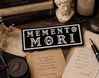 Memento Mori Patch/Iron-On Patch/Inevitability of Death/Dark Punk Goth/Embroidered Sew-On Applique for Clothing Vest/Jacket Hats Backpack