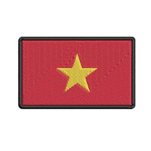 Vietnam Flag Patch Embroidered Iron-on/Sew-on Applique Clothing Vest Jacket Military Gear, Uniform Shoulder Badge Emblem