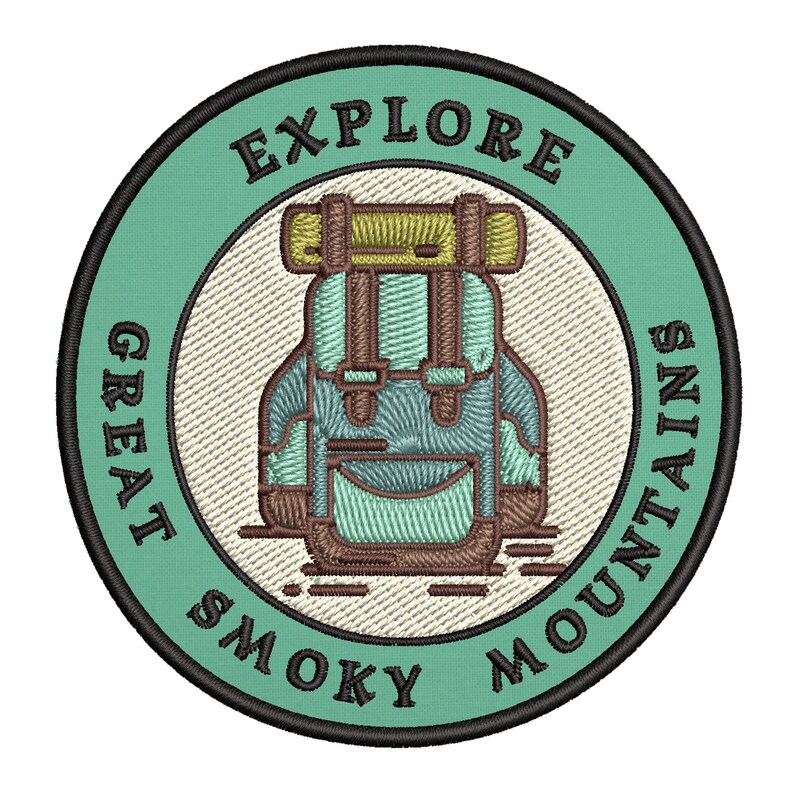 Vacation Tourist Souvenir Wildlife Adventure IronSewn Great Smoky Mountains Backpack Embroidered 3.5 Patch Explore More