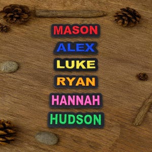 Personalized Name Patch Embroidered, Custom Text Patches Embroidered, Sew On/Iron On Patch Applique for Clothes Hats Backpacks