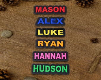 Personalized Name Patch Embroidered, Custom Text Patches Embroidered, Sew On/Iron On Patch Applique for Clothes Hats Backpacks