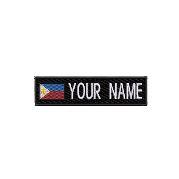 Philippines Personalized Name Tag Embroidered Patch Custom Applique Iron-on/Sew-on Uniform Costume Badge Vest Jacket Clothing Shoulder