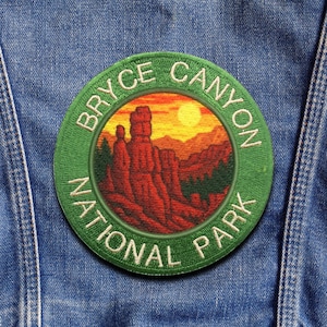 Bryce Canyon Park Patch/Nature Badge/Iron-On Applique/Sew-On for Vest & Backpack/Clothing Patch/Camping Gear Patch/Hiking Patch/Desert Patch