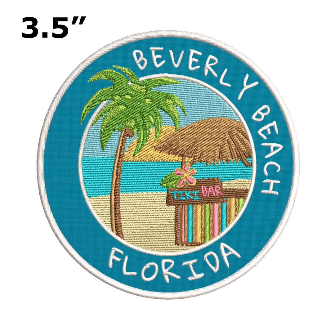 Beverly Beach Florida Embroidered Patch 3.5 Iron / Etsy España