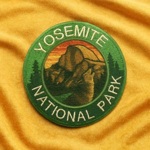 Yosemite Park Patch/Half Dome Patch/Nature Badge/Iron-On /Sew-On Applique for Vest/Jacket Backpack Clothing/Camping Gear & Hiking Gifts