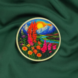 Flower Patch/Iron-on Patch/Colorful Nature Badge/Hiking & Camping/Decorative Craft/Sew-On Applique for Clothing Vest/Jacket Hats Backpack