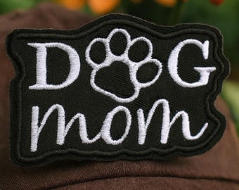 Iron-on Dog Mom Patch/Phrase Patch/Animal Badge/Family Pet Patch/Decorative Patch/DIY Embroidery/Embroidered Applique/Animal Lover Gift