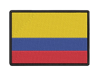 Colombia Flag Patch Embroidered Iron-on/Sew-on Applique Clothing Vest Jacket Military Gear, Uniform Shoulder Badge Emblem