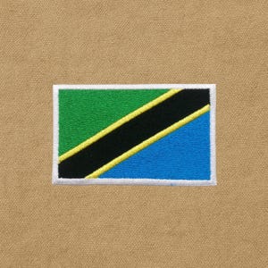 United Republic Of Tanzania Tanzanian National Flag iron-on Patch Applique Embroidered Patch for Backpacks & Military Gear, Flag Patch