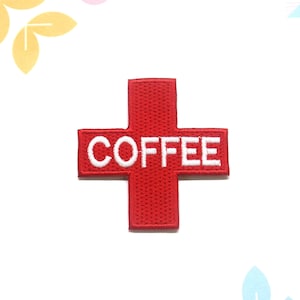 Coffee Patch Gesticktes Bügelbild für Kleidung & Weste, Jacke, Rucksäcke, Militär Aufnäher, Taktisches Aufnäher, Camping Aufnäher, Ausrüstungs Aufnäher