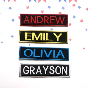 Personalized Name Patch Embroidered, Custom Text Patches Embroidered, Sew On/Iron On Patch Applique for Clothes Hats Backpacks/Biker Vest