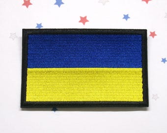 Écusson Drapeau Ukraine - Broderie Qualité, Fermeture Scratch, Pour Sac à Dos Ou Veste