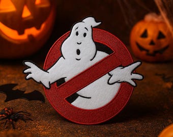 Ghostbusters No Ghosts Logo Embroidered Iron On Patch GHOSTBUSTERS Iron on Sew On Applique