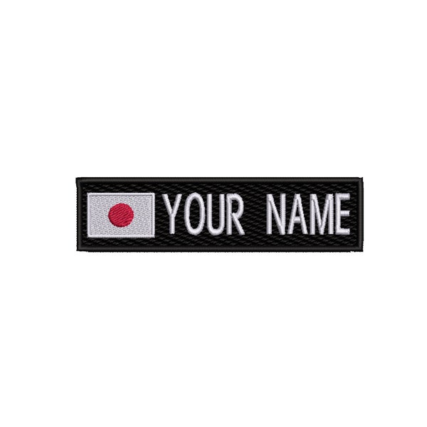 Japan Personalized Name Tag Embroidered Patch Custom Applique Iron-on/Sew-on Uniform Costume Backpack Badge Vest Jacket Clothing Shoulder