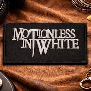Motionless in White Patch/Iron-On Patch/Biker, Rock Band Fan, Punk Goth Music Gift/Embroidered Sew-On Applique for Clothing, Vest Backpack