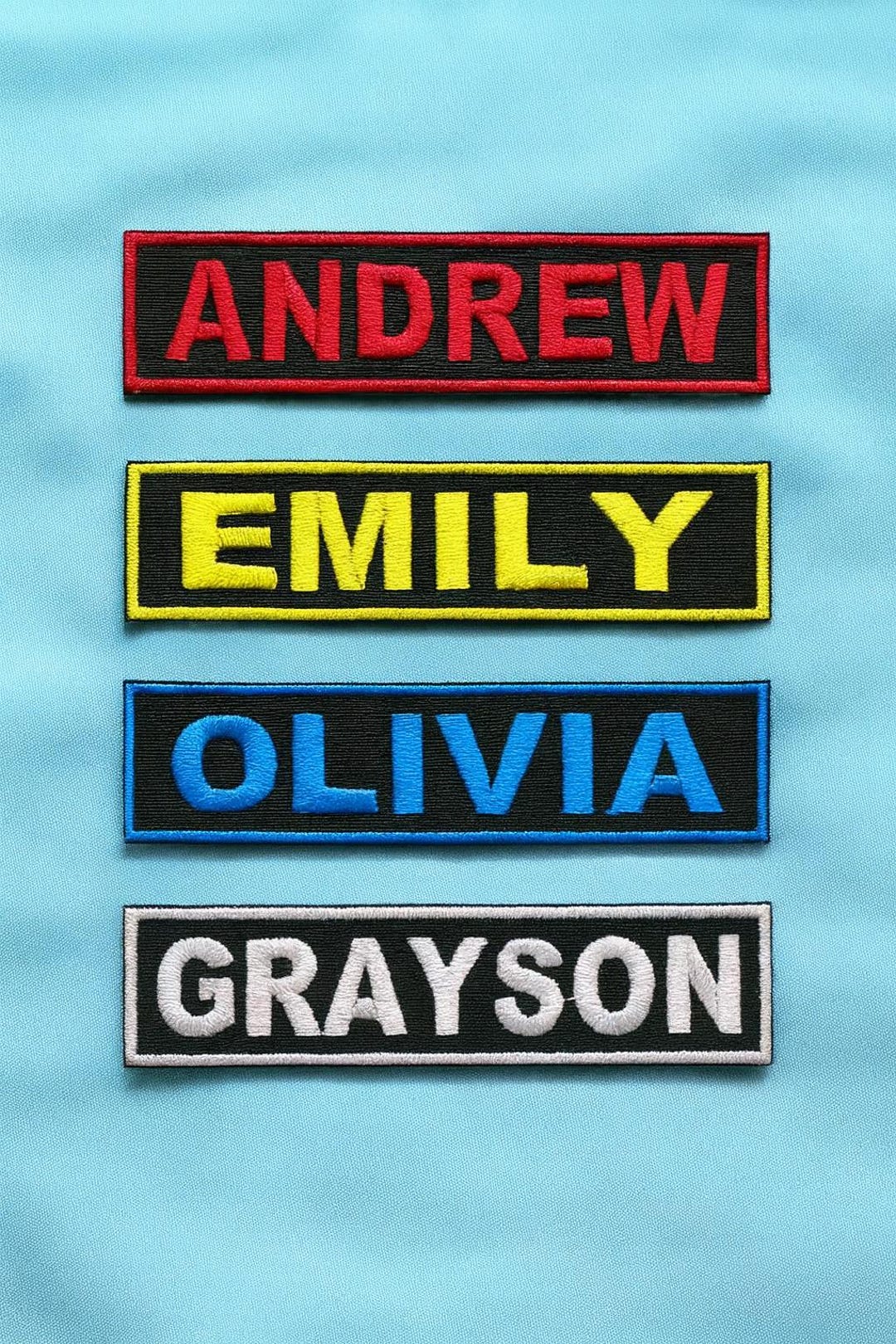 Personalized Name Patch Embroidered, Custom Text Patches Embroidered ...