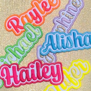 Custom Name Patch Embroidered, Colorful Custom Name Patches, Sew On/Iron On Patches for Clothes Jackets Backpacks, Personalized Patches