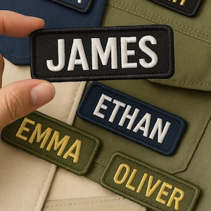 Custom Name Patch Embroidered, Colorful Custom Name Patches, Sew On/Iron On Patches for Clothes Jackets Backpacks, Personalized Patches