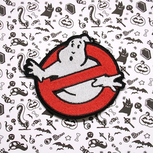 Ghostbusters No Ghosts Logo GB1 Uniform Embroidered Patch DIY Iron-On/Sew-On Decorative Applique, Halloween Costume Movie Film Kids Adults