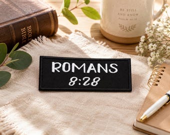 Custom Patch/Your Bible Verse Patch/Iron-On Patch/Embroidered DIY Sew-On Applique for Clothes, Jackets/Christian Bikers/Personalized Patch