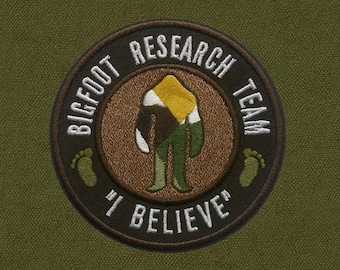 Bigfoot Patch/Iron On Patch/Paranormal Badge/Cryptid Creature Patches/Embroidered Sew-On Applique for Clothing, Jacket, Backpacks/Myth Gift