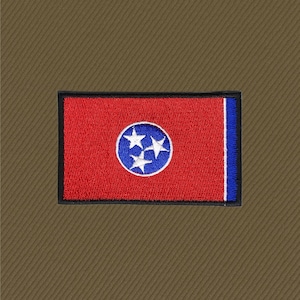 Écusson drapeau de l&#39;État du Tennessee brodé thermocollant emblème appliqué pour sacs à dos, uniformes, écusson sur l&#39;épaule, écusson drapeau des États-Unis, drapeau de l&#39;État américain