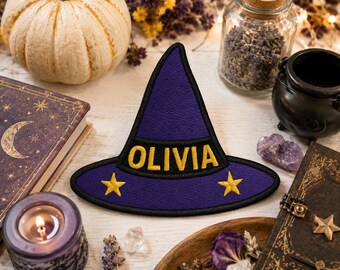 Custom Halloween Name Patches for Kids, Custom Name Patch/Iron on/Hook & Loop Embroidered Patch for Backpack/Custom Spooky Season Name Patch