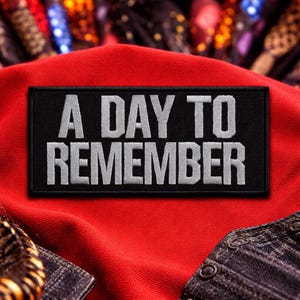 A Day To Remember Patch/Iron On Patch/Festival Gear/Rock Punk Music Fans/Embroidered Sew-On Applique for Clothing Vest/Jacket Backpack Hats