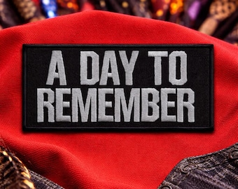 A Day To Remember Patch/Iron On Patch/Festival Gear/Rock Punk Music Fans/Embroidered Sew-On Applique for Clothing Vest/Jacket Backpack Hats