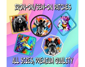 Custom Photo Patch, Sublimated Patch, Embroidered Merrow or Satin Border Patch, Sublimation Dye Printed Twill Patch, Square, Triangle, Round