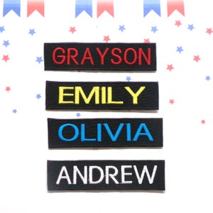 Personalized Name Patch Embroidered, Custom Text Patches Embroidered, Sew On/Iron On Patch Applique for Clothes Hats Backpacks/Biker Vest