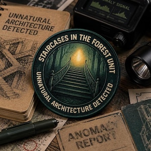 Staircases in the Forest Unit Patch/Iron On Patch/Paranormal Badge/Government Secrets Cover-Ups/Sew-On Applique for Clothing Vest/Jacket Hat