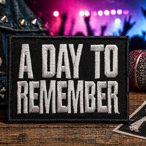A Day To Remember Patch/Iron On Patch/Band Logo/Embroidered Sew-On Applique for Jacket, Backpack Clothing, Festival Gear/Rock Punk Music Fan
