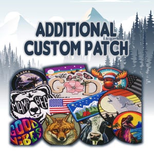 ADDITIONAL Add-on - CUSTOM Embroidered Patch - Personalized Patch Your Design for Logos Gifts Art Projects Bags Hats Backpack Clothing