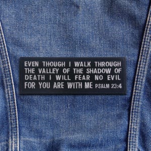 Psalm 2:34 Bible Verse Patch Embroidered Iron-On Applique for Jacket & Clothing, Faith Gift, Christian Bikers, Inspirational Patch