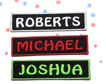 Parche personalizado con nombre bordado, parches con texto personalizado bordado, parche para coser o planchar, aplique para ropa, sombreros, mochilas y chalecos de motociclista.