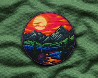 Écusson Forêt De Montagne/écusson Thermocollant/appliqués à Coudre Pour Gilet/veste, Vêtements, Sac à Dos, Badge Nature/cadeaux Souvenirs De Voyage/sentiers De Randonnée - France