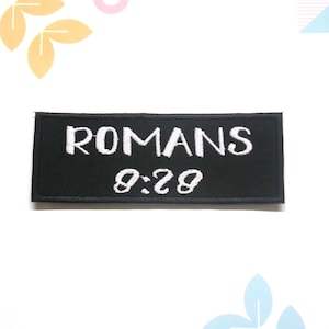 Custom "Your Verse" Bible Scripture Patch 4"x1.5" Embroidered Iron-On Applique for Clothing & Jackets, Christian Bikers, Personalized Patch