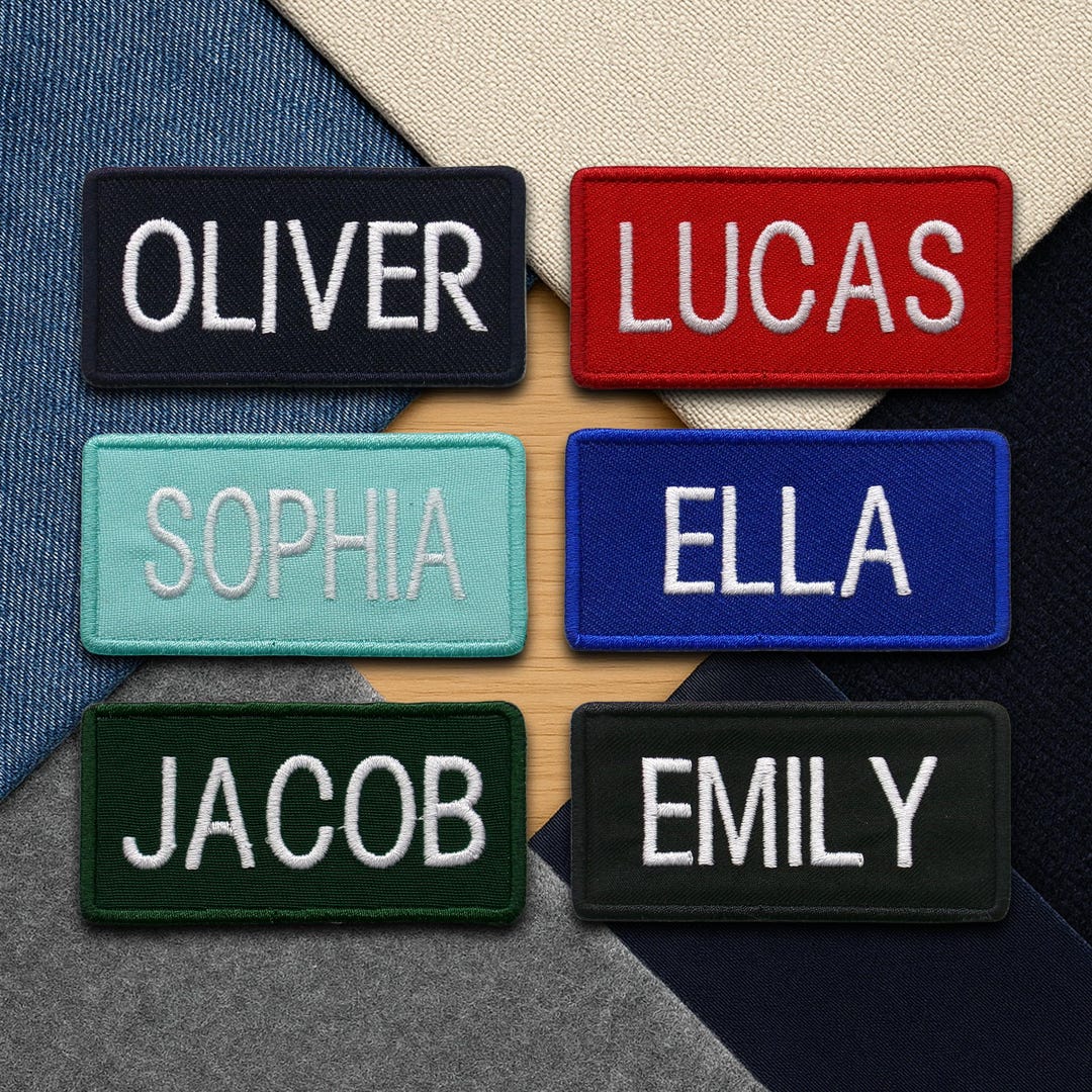 Custom Name Patch Embroidered, Colorful Custom Name Patches, Sew On ...