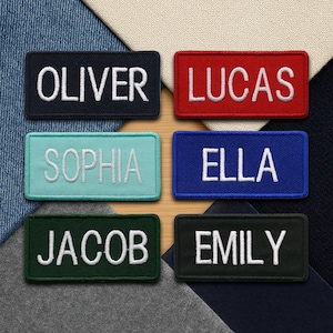 Custom Name Patch Embroidered, Colorful Custom Name Patches, Sew On/Iron On Patches for Clothes Jackets Backpacks, Personalized Patches