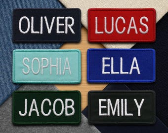 Custom Name Patch Embroidered, Colorful Custom Name Patches, Sew On/Iron On Patches for Clothes Jackets Backpacks, Personalized Patches