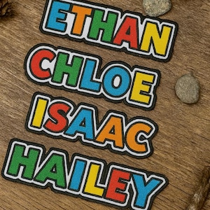 Custom Name Patch – Personalized Embroidered Name & Team Name Patches | Iron On, Sew On, Hook and Loop | For Jackets, Hats, Uniforms
