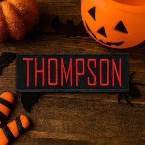 1.75Hx5W Custom Ghostbusters "YOUR NAME" Personalized Name Tag Patch Embroidered Hook & Loop or Iron-on/Sew-on Applique Halloween Costume