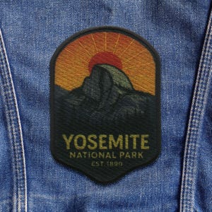 Yosemite Park Bügelbild/Natur Patch/Natur Abzeichen/Sew-On Applikation für Weste & Rucksack/Hut/Kleidung Patch/Wandern Patch/Souvenir Aufnäher