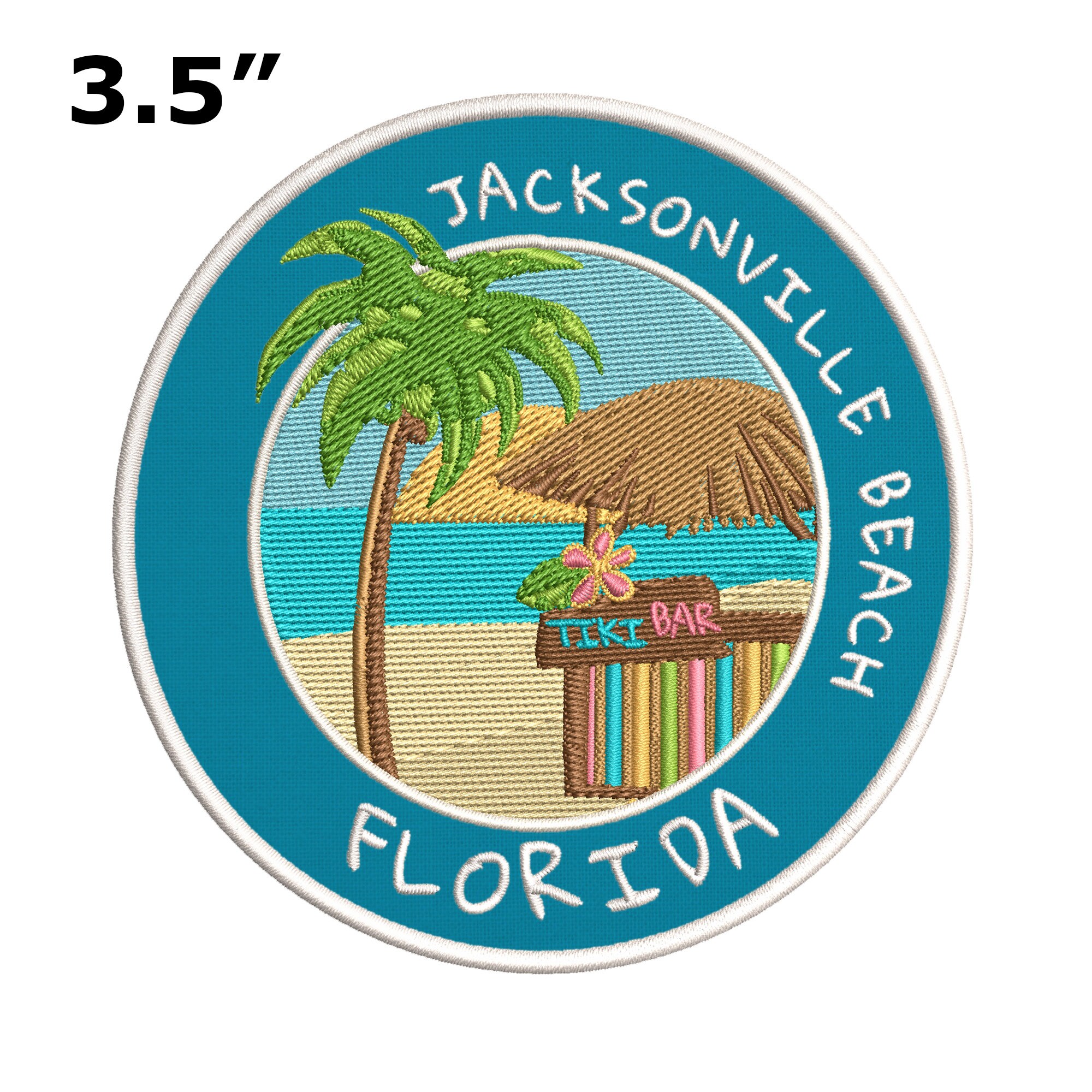 Jacksonville Beach Florida Embroidered 3.5 Patch Etsy