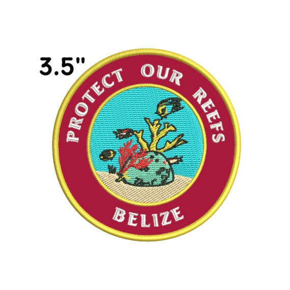 Protect Our Reefs Patch Embroidered DIY 3.5 Iron-on Applique Vest