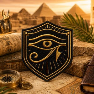 Eye of Horus Patch/Iron-On Patch/Ancient Egyptian Gods/Egypt Pyramids/Mythology Gift/Sew-On Applique for Clothing Vest/Jacket Hats Backpacks