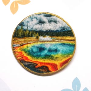 Yellowstone Patch National Park Patch Iron-on Applique for Backpack & Clothing, Vest, Jacket, Hat, Souvenir Gift, Nature Badge, Wild Animals